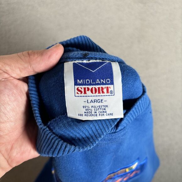 Vntg Midland Sport University Of‎ Florida Crew Neck Sweater Blue Paisley Size L - Picture 10 of 10